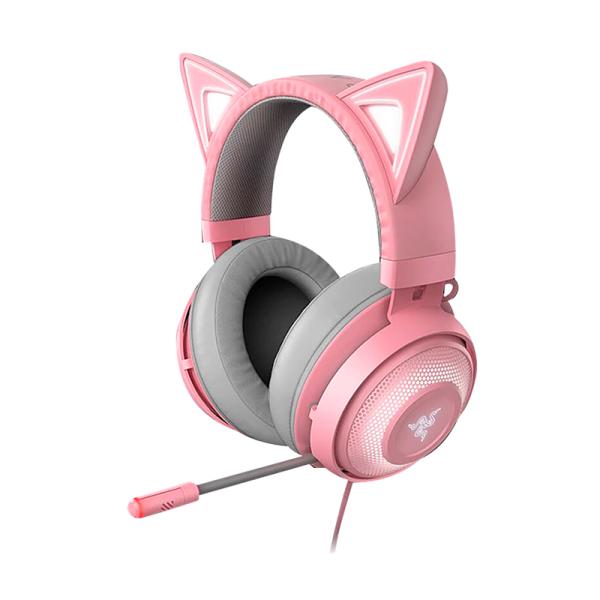 HEADSET/AURICULAR RAZER KRAKEN KITTY V2 QUARTZ