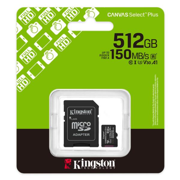 MEMORIA MICRO SD KINGSTON SDCS3/512GB