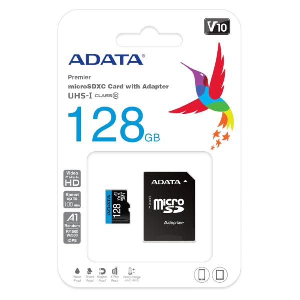 MEMORIA MICRO SD ADATA AUSDX128GUI3V30SA2-RA1